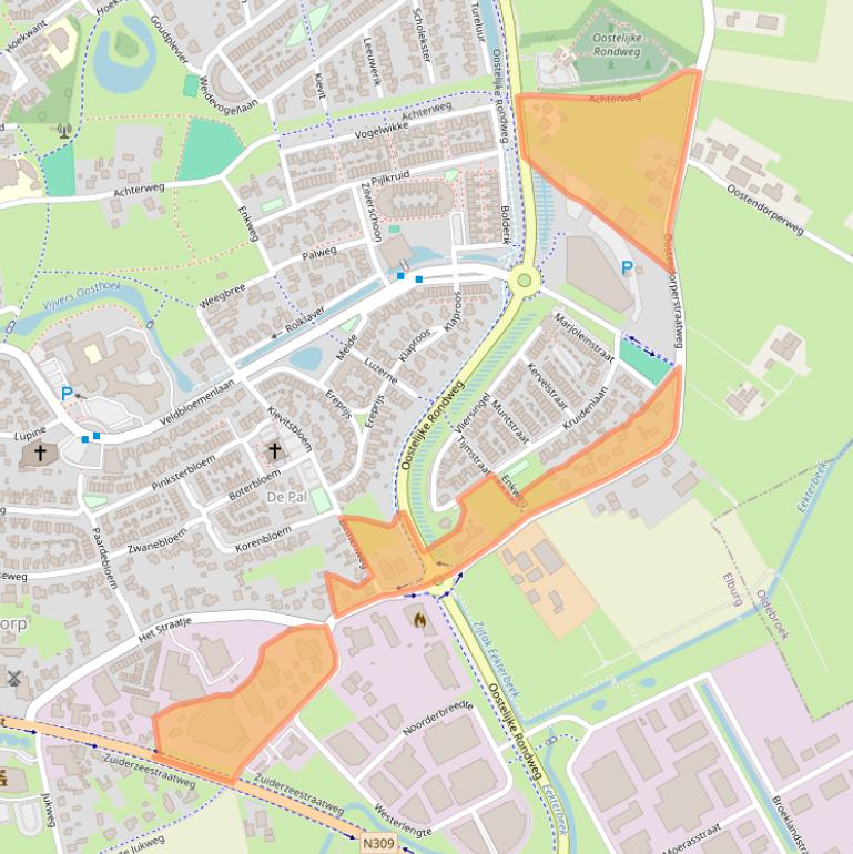 Kaart van postcodegebied 8081RH.
