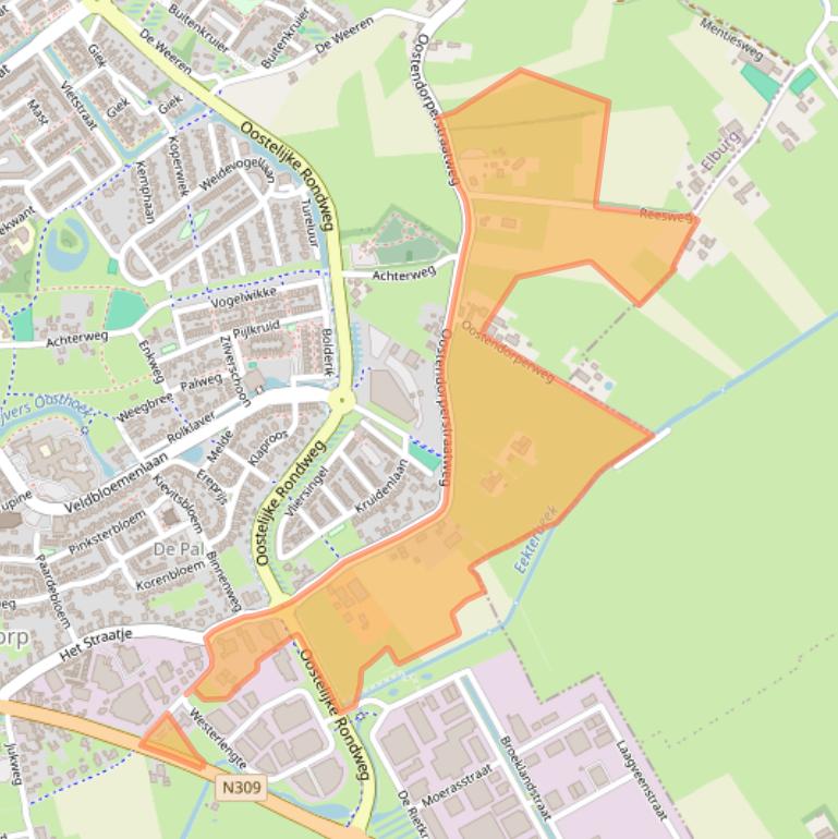 Kaart van postcodegebied 8081RK.