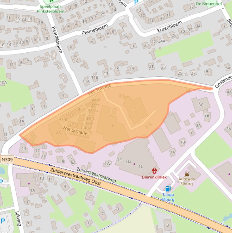 Kaart van postcodegebied 8081RN.