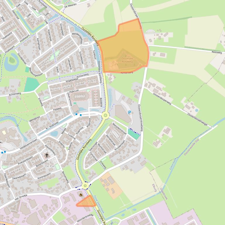 Kaart van postcodegebied 8081RT.