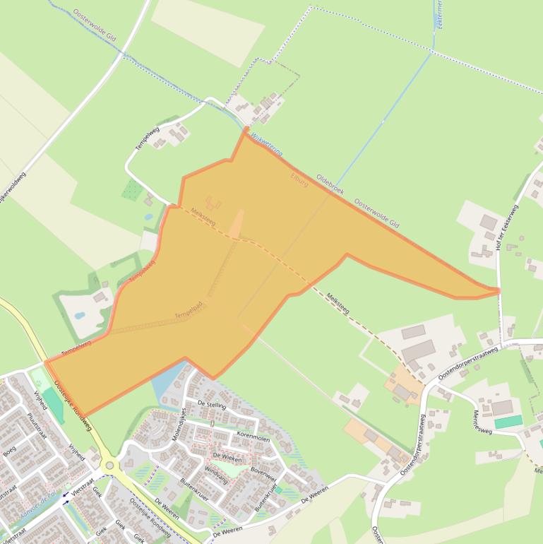 Kaart van postcodegebied 8081RX.