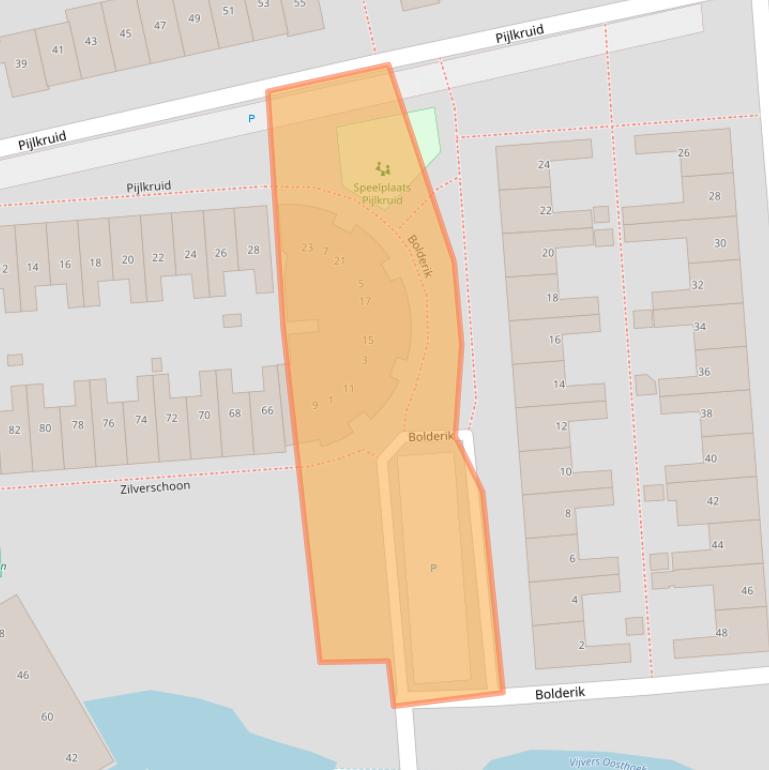 Kaart van postcodegebied 8081SG.