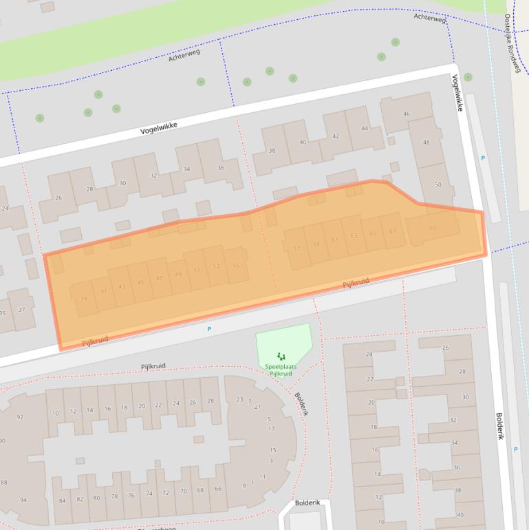 Kaart van postcodegebied 8081SL.