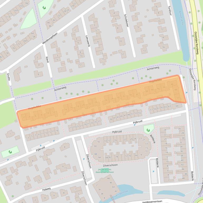 Kaart van postcodegebied 8081SM.
