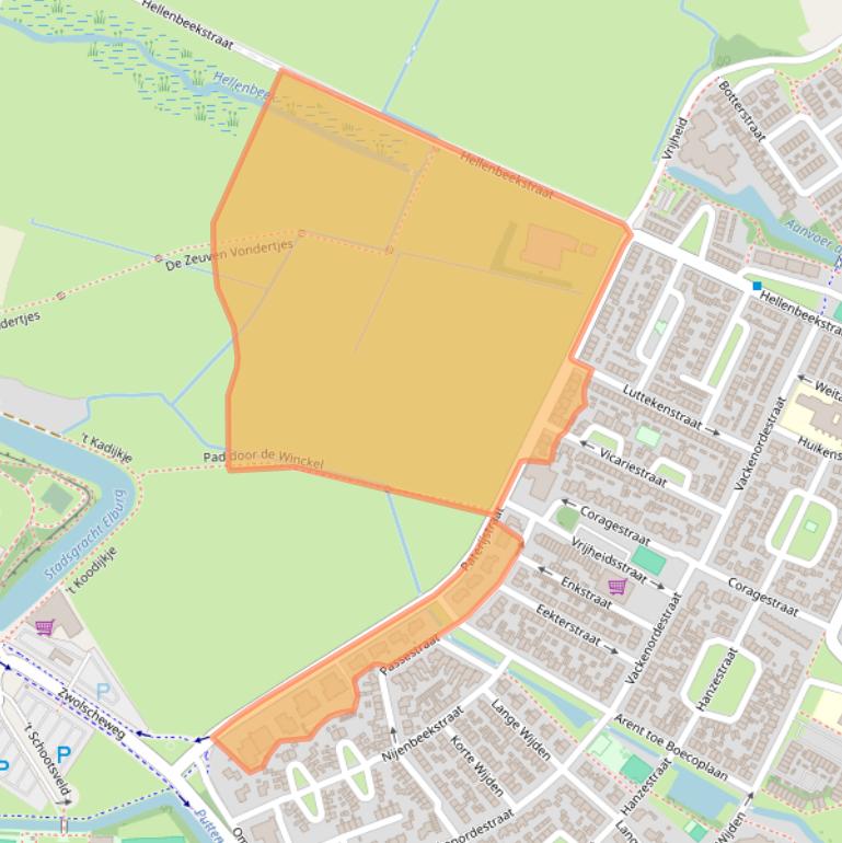 Kaart van postcodegebied 8081TA.