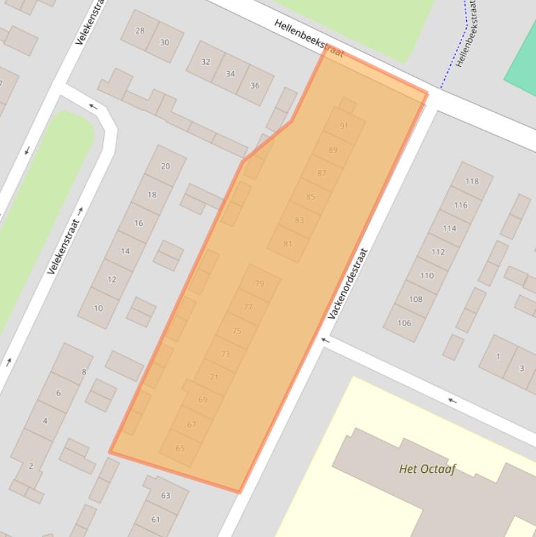 Kaart van postcodegebied 8081TJ.