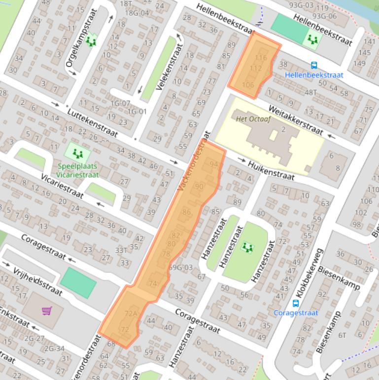 Kaart van postcodegebied 8081TM.