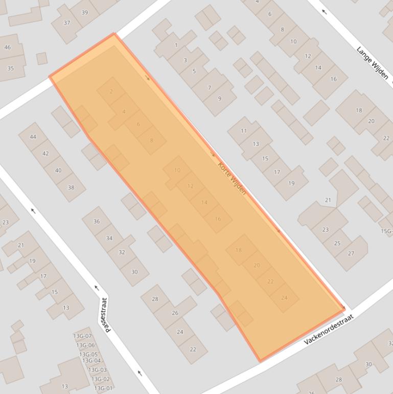 Kaart van postcodegebied 8081VR.