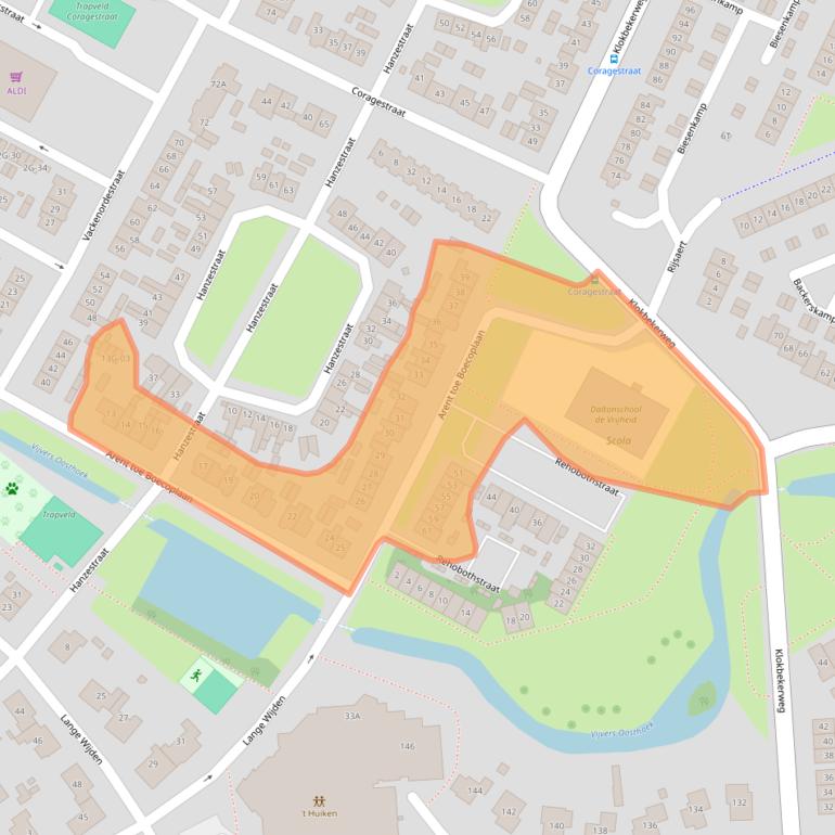 Kaart van postcodegebied 8081VZ.