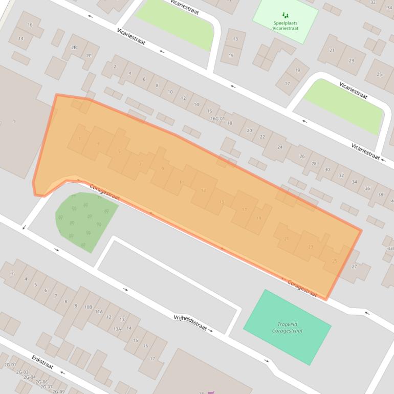 Kaart van postcodegebied 8081XE.