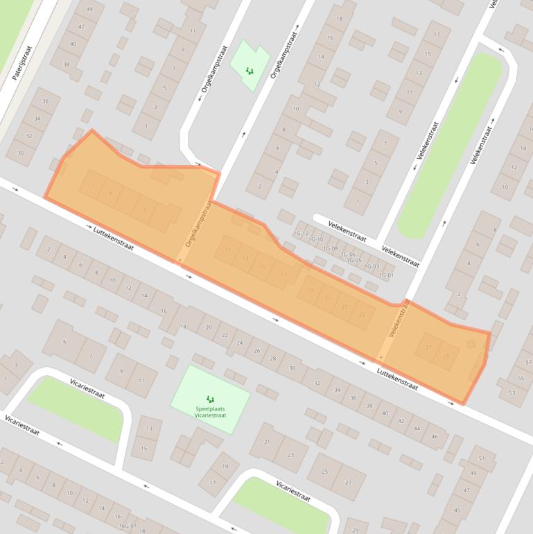 Kaart van postcodegebied 8081XL.