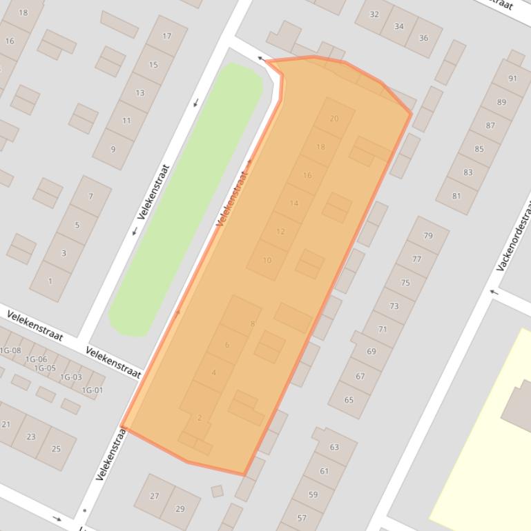 Kaart van postcodegebied 8081XT.