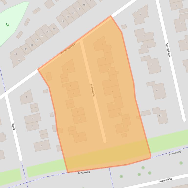 Kaart van postcodegebied 8081ZJ.