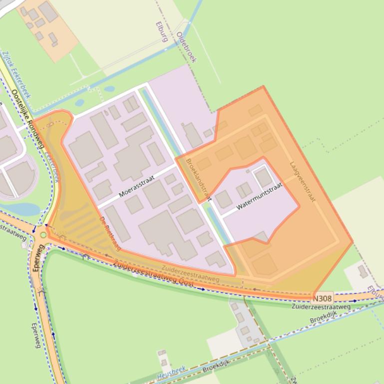 Kaart van postcodegebied 8082AC.