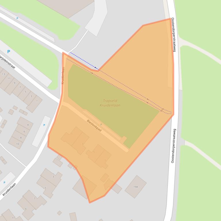 Kaart van postcodegebied 8082CB.