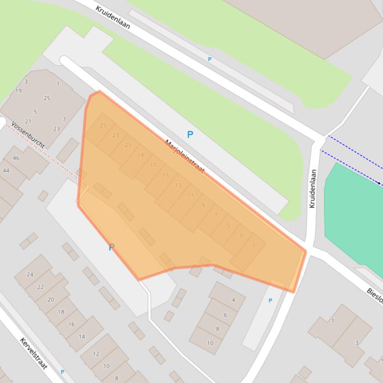 Kaart van postcodegebied 8082CC.