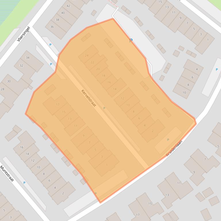 Kaart van postcodegebied 8082CD.