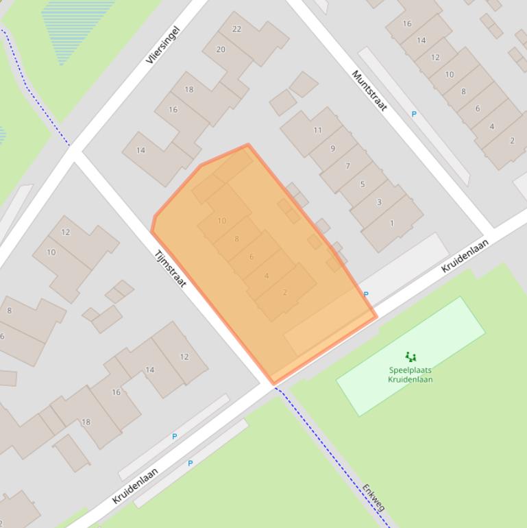 Kaart van postcodegebied 8082CG.