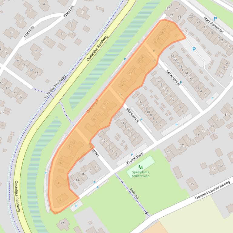 Kaart van postcodegebied 8082CH.