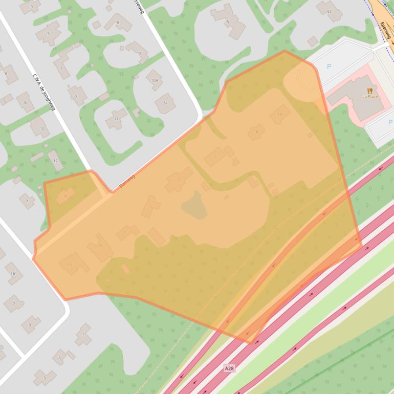 Kaart van postcodegebied 8084AM.