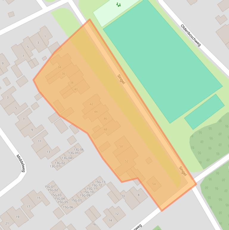 Kaart van postcodegebied 8084BE.