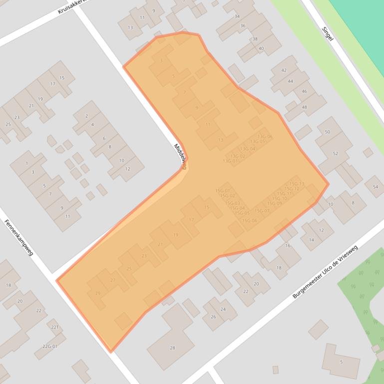 Kaart van postcodegebied 8084BG.