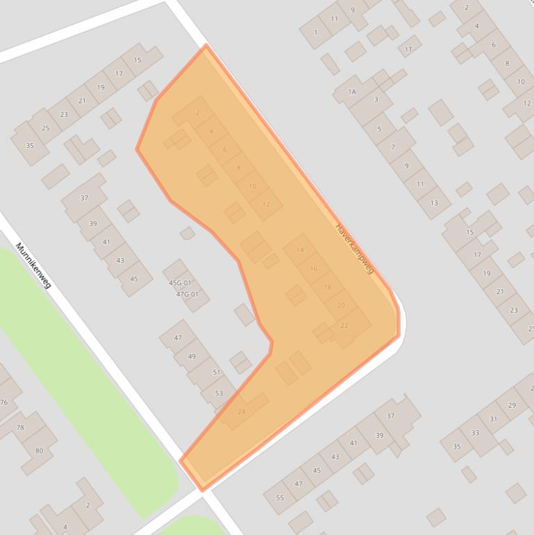 Kaart van postcodegebied 8084BS.