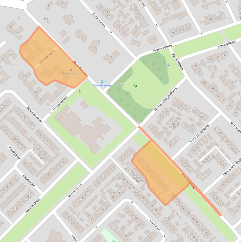 Kaart van postcodegebied 8084BW.