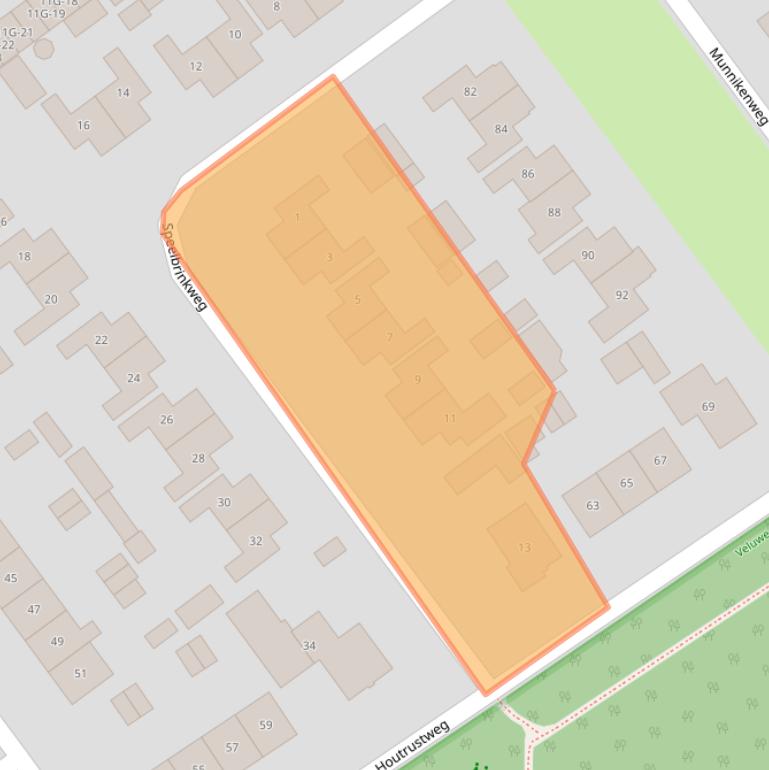 Kaart van postcodegebied 8084CG.