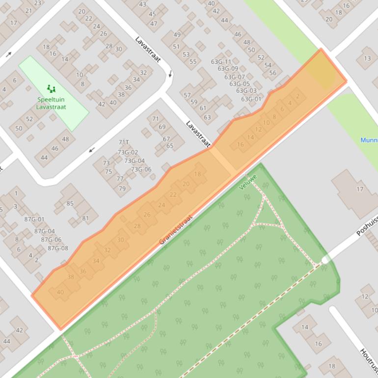 Kaart van postcodegebied 8084CJ.