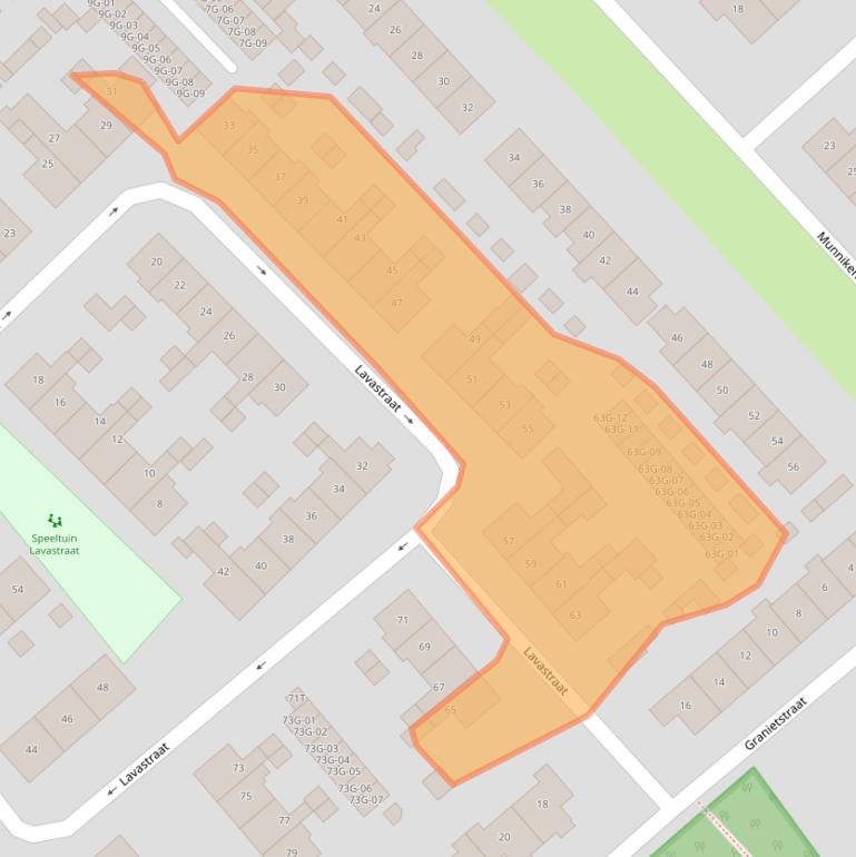 Kaart van postcodegebied 8084CM.