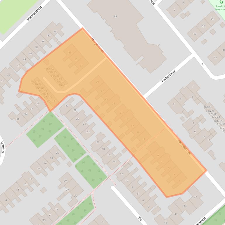 Kaart van postcodegebied 8084CT.