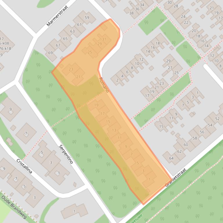 Kaart van postcodegebied 8084EA.