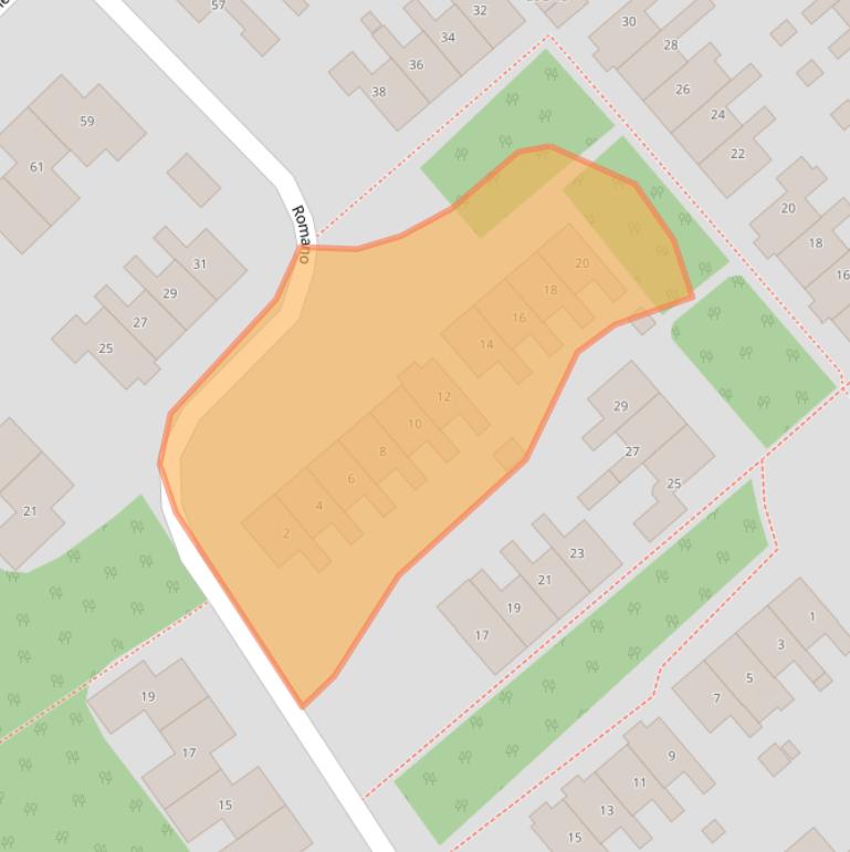 Kaart van postcodegebied 8084EB.