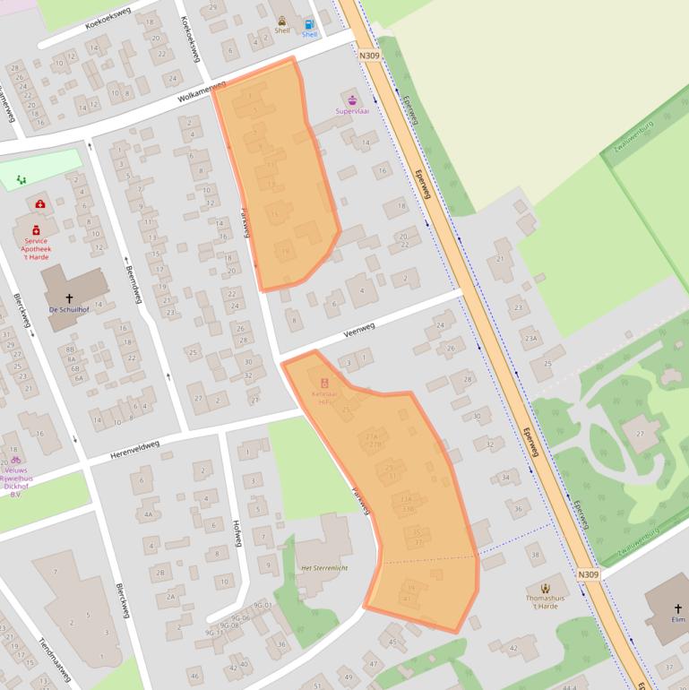 Kaart van postcodegebied 8084GG.