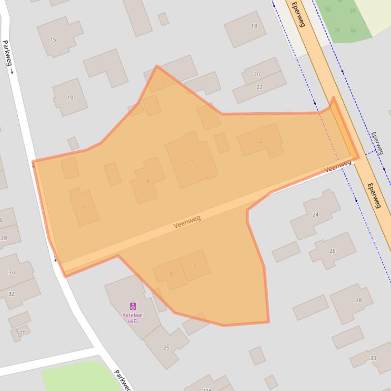 Kaart van postcodegebied 8084GL.