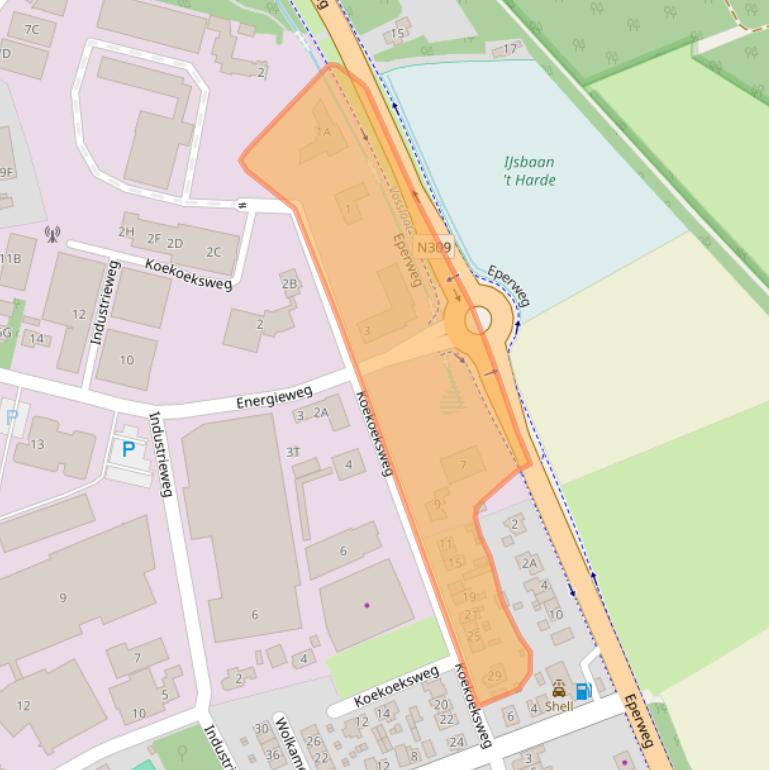 Kaart van postcodegebied 8084GN.