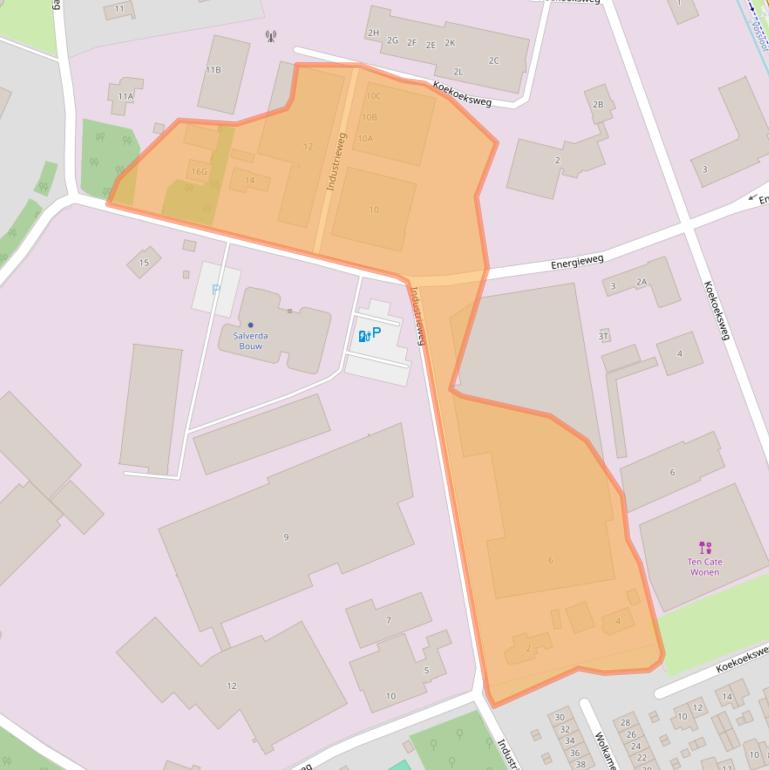 Kaart van postcodegebied 8084GT.