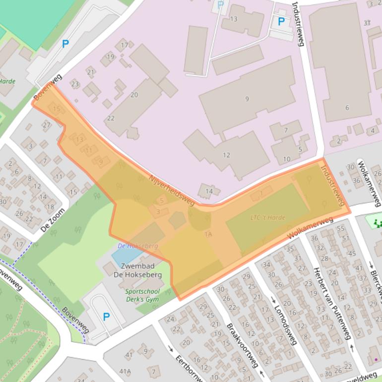 Kaart van postcodegebied 8084GV.