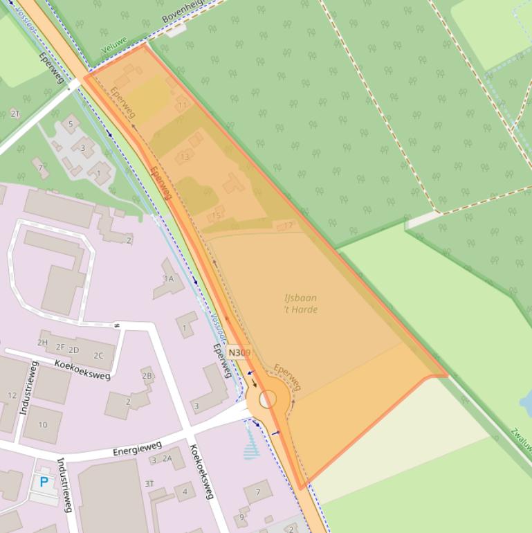 Kaart van postcodegebied 8084HA.