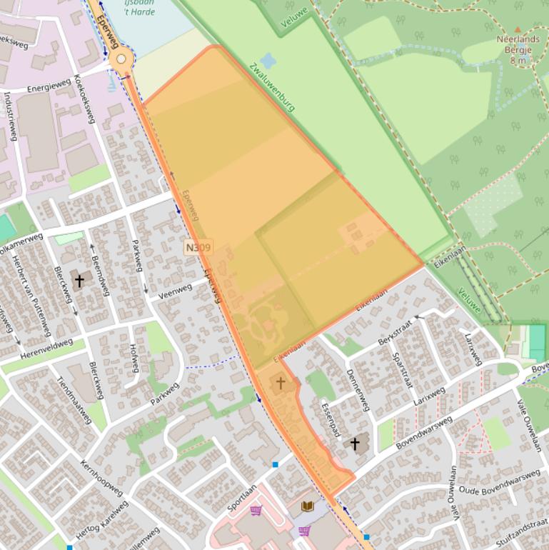 Kaart van postcodegebied 8084HB.
