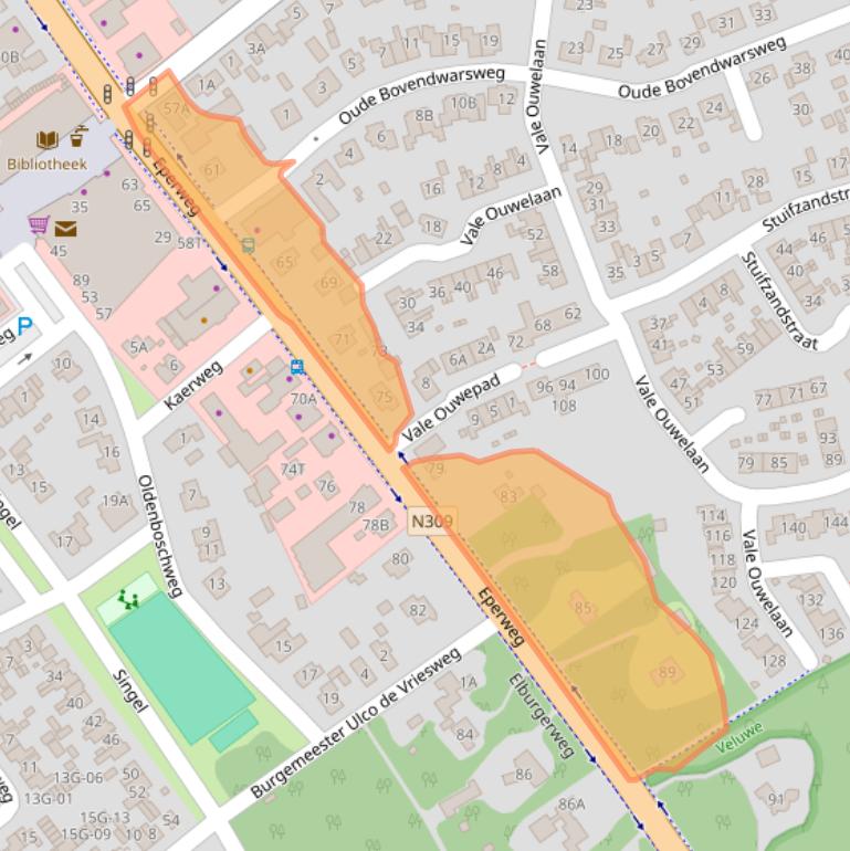 Kaart van postcodegebied 8084HC.