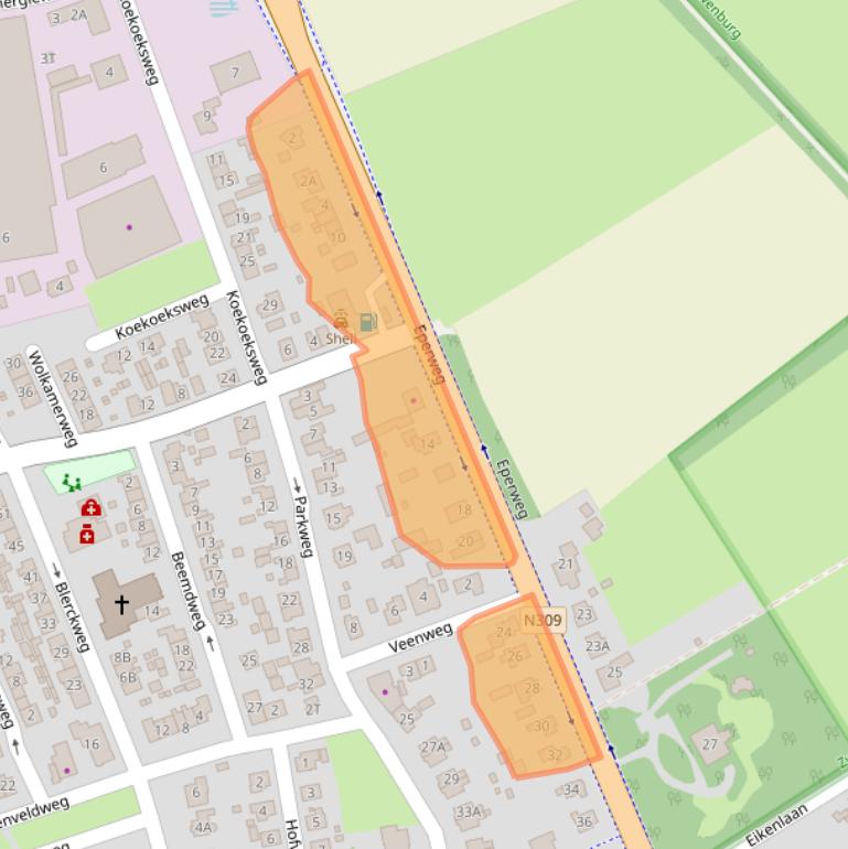 Kaart van postcodegebied 8084HG.