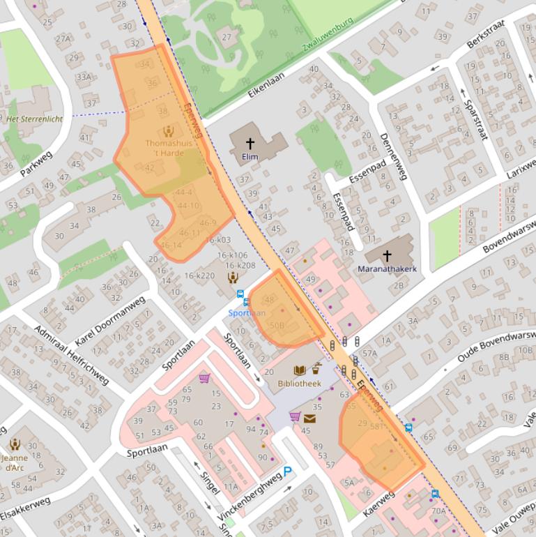 Kaart van postcodegebied 8084HH.