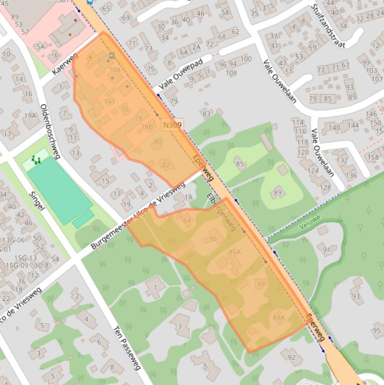 Kaart van postcodegebied 8084HJ.