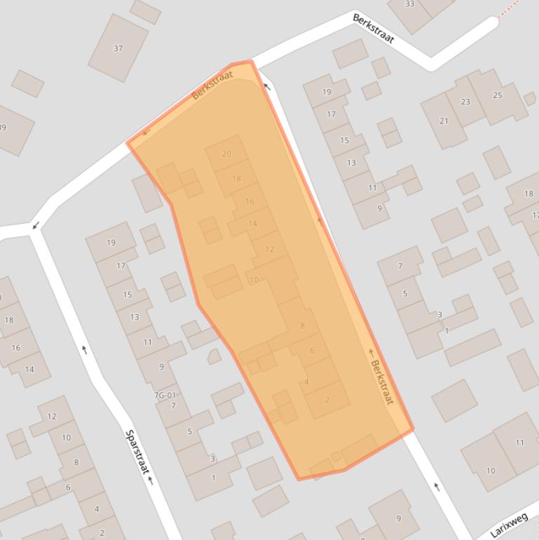 Kaart van postcodegebied 8084HR.