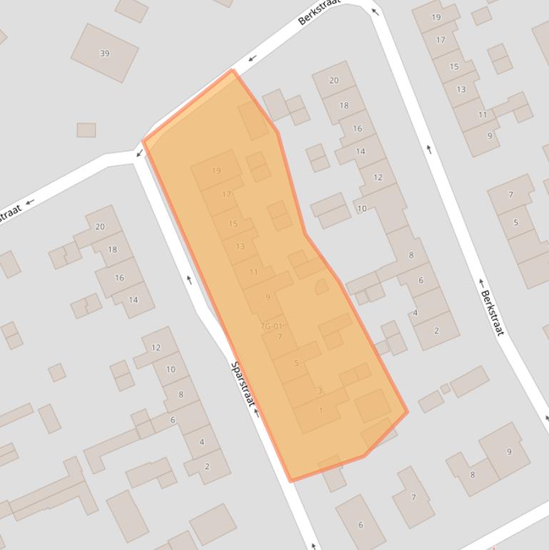 Kaart van postcodegebied 8084HS.