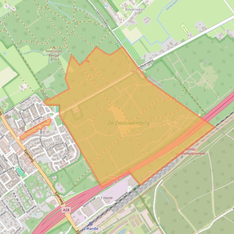 Kaart van postcodegebied 8084JA.