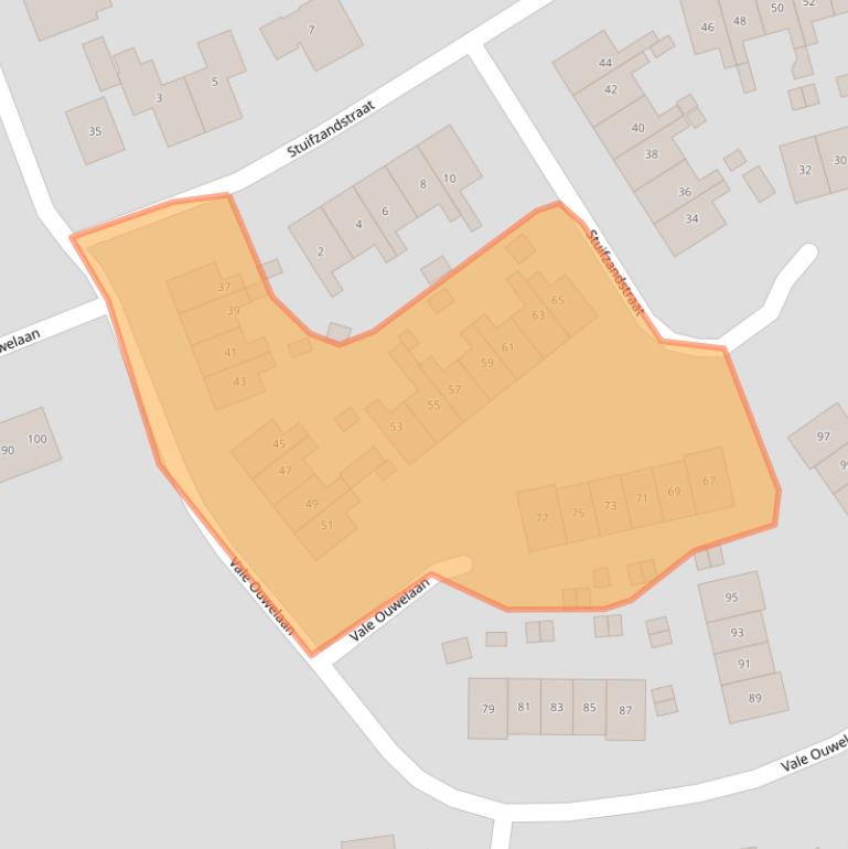 Kaart van postcodegebied 8084JM.