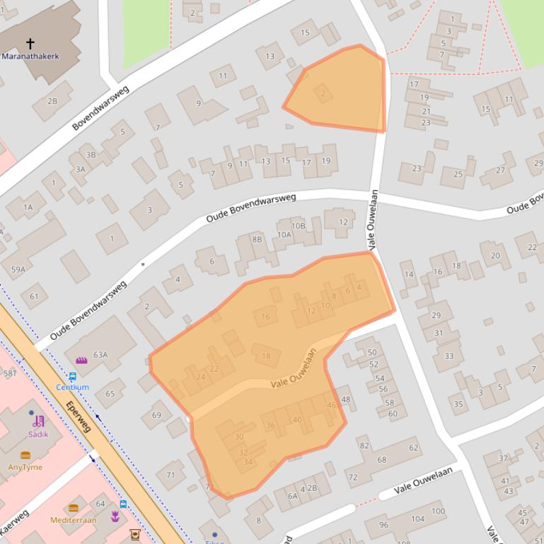 Kaart van postcodegebied 8084JP.